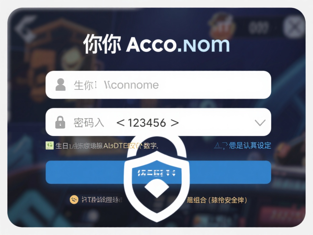 你的账号名和密码也须认真设定。避免使用过于简单或易