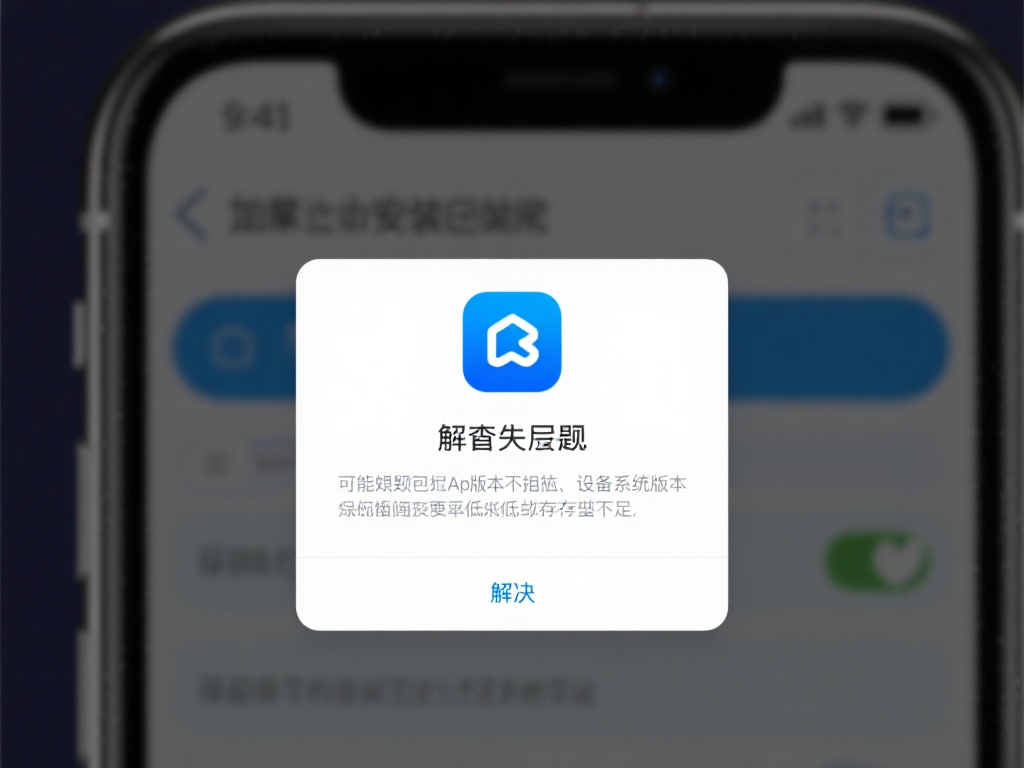 如果你在安装过程中遇到失败信息，可能的原因包括应用